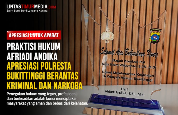 Praktisi Hukum Apresiasi Polresta Bukittinggi Berantas Kriminal dan Narkoba