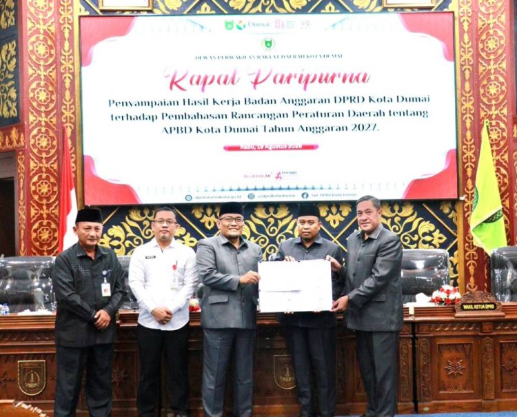 DPRD dan Pemko Dumai Sepakati APBD 2027, Total Anggaran Capai Rp1,765 Triliun